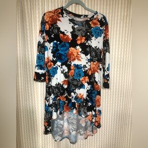 Floral Print Women's High Low top